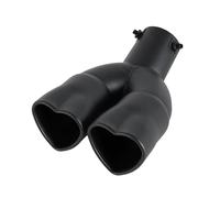 DPEDFVXVMR Embout D'échappement Embout D'échappement Acier Inoxydable Noir Forme Cœur 1 Pièce Embout Silencieux(Black-4)