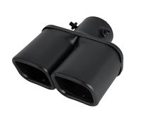 DPEDFVXVMR Embout D'échappement Embout D'échappement Acier Inoxydable Noir Forme Cœur 1 Pièce Embout Silencieux(Black-7)
