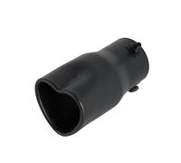 DPEDFVXVMR Embout D'échappement Embout D'échappement Acier Inoxydable Noir Forme Cœur 1 Pièce Embout Silencieux(Black-1)