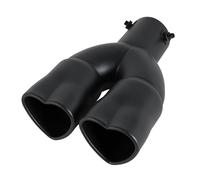 DPEDFVXVMR Embout D'échappement Embout D'échappement Acier Inoxydable Noir Forme Cœur 1 Pièce Embout Silencieux(Black-3)