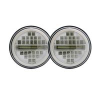 DPEDFVXVMR Phares Avant Ensemble 1 Paire pour Suzuki pour Voiture Samurai 4x4 7 Pouces Phare LED Salut/Bas H4 Halo Yeux DRL Ensemble De Phares Phare(60w Halo Light Black1)