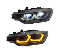 DPEDFVXVMR Phares Avant Ensemble Feux De Voiture LED Dynamiques DRL Lentille De Projecteur pour Série 3 F30 F31 F35 F80 2013 - 2018 2 Pièces Phare(Replace LED)