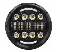 DPEDFVXVMR Phares Avant Ensemble Pour Suzuki Pour Samurai 4x4 7 "7 Pouces LED DRL H4 Halo Phares Avec Anneau Clignotant Ambre Phare(80W Headlight Black)