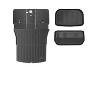 DPEDFVXVMR Tapis sur Mesure Moquette pour Tesla pour Modèle Y pour Juniper 2025 Ensemble Doublure Coffre avec Protections Seuil Porte Et Coussins Dossier Siège Lot Tapis(Trunk Mat 3PCS)