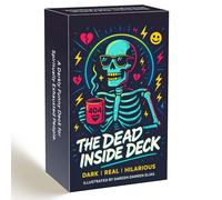 DPEHAKMK The Dead Inside Oracle Deck, 54 cartes Oracle squelette d'humour sombre pour débutants, cartes Oracle squelette drôles d'Halloween, Deck de travail d'ombre pour l'anxiété, la conscience de