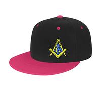 DPgUfPV Chapeau de baseball à motif maçonnique pour hommes et femmes, chapeau de cowboy, chapeau de camionneur, casquette de golf, casquette de papa, chapeau de pêche, blanc, rose, Taille unique