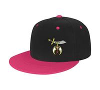 DPgUfPV Chapeau maçonnique Shriner Trucker Chapeau Casquette de baseball Hommes Femmes Chapeau de Cowboy Golf Dad Cap Chapeau de pêche Blanc, rose, Taille unique