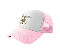 DPgUfPV Chapeau maçonnique Shriner Trucker Chapeau Hommes Casquette de baseball Chapeau de cowboy Chapeau de golf Dad Casquette de pêche Noir, rose, Taille unique