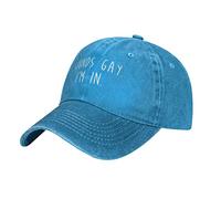 DPgUfPV Funny Gay Sounds Gay I'm in LGBTQ Chapeau de cowboy pour femme Casquette de baseball pour homme Chapeau de soleil Chapeau de papa Chapeau de camionneur Noir, bleu, Taille unique