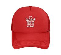 DPgUfPV It's Weird Being The Same Age As Old People Trucker Hat Women Mesh Baseball Cap Sun Hat Cowboy Men Dad Hat Black, Rouge, Taille unique