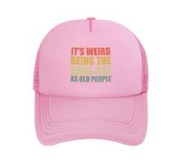 DPgUfPV It's Weird Being The Same Age As Old People Trucker Hat Women Mesh Baseball Cap Sun Hat Cowboy Men Dad Hat Black, rose, Taille unique