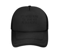 DPgUfPV It's Weird Being The Same Age As Old People Trucker Hat Women Mesh Baseball Cap Sun Hat Cowboy Men Dad Hat Black, Noir , Taille unique