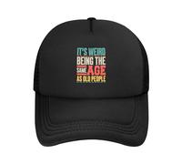 DPgUfPV It's Weird Being The Same Age As Old People Trucker Hat Women Mesh Baseball Cap Sun Hat Cowboy Men Dad Hat Black, Noir , Taille unique