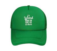DPgUfPV It's Weird Being The Same Age As Old People Trucker Hat Women Mesh Baseball Cap Sun Hat Cowboy Men Dad Hat Black, Vert, Taille unique