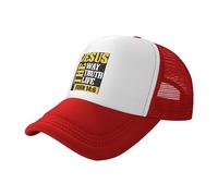 DPgUfPV Jesus The Way Truth Life John 14:6 Christian Bible Baseball Cap Mesh Trucker Hat Women Cowboy Men Dad Hat Black, Rouge, Taille unique