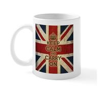 DPgUfPV Tasse à café en céramique Keep Calm Union Jack 325 ml