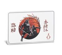DPI Merchandising GmbH, Plaque Métallique Assassin's Creed Shadows BLOSSOMS, 210 mm x 300 mm, Rectangulaire, Rouge, Contemporain, Montage Mural