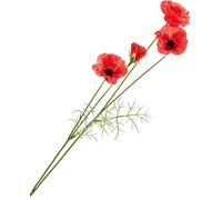 DPI Pique-coquelicot 4 fleurs - fleur artificielle, longueur 60 cm, printemps, fleur, pour déco, couronnes, loisirs créatifs, décoration de printemps, Pâques