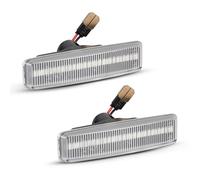 DPIPUBZSZ Clignotant dynamique/Normal, 2 pièces, for série 5 E39 1995 - 2003, marqueur latéral, clignotant ambre(Dynamic,Clear lens)