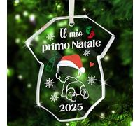 DPKOW 2025 Il Mio Primo Natale Pallina Regalo per Neonato 1°Natale Albero Decorazioni Addobbi palla Neonato Ricordo di Cristallo Vetro, con Scatola
