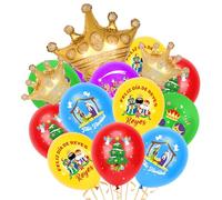 DPKOW 28 Juego De Globos De Navidad Día De Reyes Para Niños, Día de Reyes Globos de látex Para decoración de Fiestas navideñas