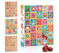 DPKOW 4 Calendriers Ramadan Enfants, Calendrier de l'Avent du Ramadan à faire soi-même, calendrier de compte à rebours de 30 jours, boîtes cadeaux vides du Ramadan cadeaux de l'Aïd décorations Ramadan