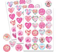 DPKOW 72pcs Bonne Fête Maman Autocollants d'Étiquette pour Maman Grands-Mères Fête, Je t'Aime Super MAMAN Cadeaux Stickers pour Sac Boîte Enveloppe Emballage Autocollants Merci