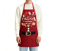 DPKOW Buone Feste in Cucina Grembiule Natale Idee Regalo per Uomo Donna Grembiule Natale Divertenti Regalo, Natalizi Gadget Italiano