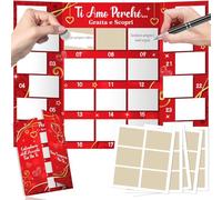 DPKOW Coppie Calendario dell'Avvento Gratta e Vinci Personalizzato, Ti Amo Perché Calendario Avvento Sorprese Gratta e Vinci, Romantica Fai Da Te Calendario Avvento per Coppie Lui Lei Famiglia Amici