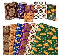 DPKOW l'Aïd Mubarak Papier Cadeau Mosquée Lune, 6pcs DIY Ramadan Eid Papier d'Emballage Cadeau Islamique Musulman d'Artisanat d'Art Papier, Enfants Anniversaire Noël Papier Cadeau Recyclable, 70*50cm