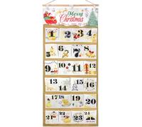 DPKOW Tissu Calendrier de l'Avent à Remplir 2025, Vide Calendrier de l'Avent a Remplir Soit Meme, Bricolage Calendrier de l'Avent avec 24 Poches, Noël Calendrier de l'Avent a Faire, Noir Or Argent
