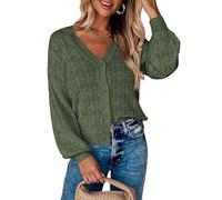 DPLBAZHC Cardigan Femme Grande Taille Cardigan À Fleurs Ajourées pour Femme Cardigan Blanc Au Crochet Élégant Court Ajouré Léger Boutonné en Tricot Au Crochet Vert XL