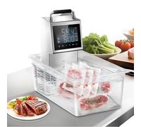DPLWJPP Cuiseur sous Vide Commercial 2000w avec Écran LCD Thermoplongeur Cuisson sous Vide Portable Mijoteuse en Acier Inoxydable de 80l/Heure Chauffage Rapide