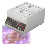 DPLWJPP Fondoir À Chocolat Électrique Fondoir Électrique Commercial pour Tempérer Le Chocolat Commande Numérique pour Un Chauffage de Précision pour Chauffer Beurre,2cylinders