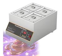 DPLWJPP Fondoir À Chocolat Électrique Fondoir Électrique Commercial pour Tempérer Le Chocolat Commande Numérique pour Un Chauffage de Précision pour Chauffer Beurre,4cylinders