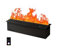 DPLWJPP Insert de Cheminée À Vapeur d'eau 3D Cheminée À Vapeur d'eau avec Flamme Réglable Cheminée de Table en Acier Inoxydable Décoration 3D À Atomisation Ultra Fine 70cm