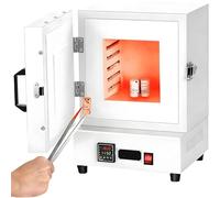 DPLXFPP Four De Fusion Électrique Numérique 2000 W, Four À Régulation Température Pid Jusqu'À 1150 °C, Four À Moufle Fermé pour Laboratoire, Idéal pour Fonte À Cire Perdue, Recuit Métaux