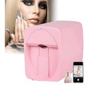 DPLXFPP Machine D'imprimante À Ongles Automatique Intelligente 3D, Prise en Charge WiFi/Bricolage/USB, Imprimante Numérique Mobile pour Nail Art, Machine Peinture À Ongles Portable Multifonction,Pink