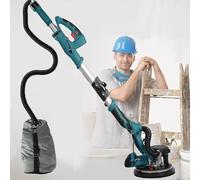 DPLXFPP Ponceuse Murale, 1800w Ponceuse Girafe,Vitesses Ajustables Ponceuse Platre,Ponceuse pour cloison sèche Brosse Amovible avec Disque Ponçage,Pliable Manche Girafe Ponceuse,20PCSsandpaper
