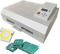 DPLXQPP Four à Refusion Automatique 1500w T-962a,Machine à Refusion,Chauffage Infrarouge Professionnel,avec Cheminée D'échappement pour Une Efficacité Refroidissement,300 X 320 Mm,T-962C-220V
