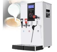 DPLXQPP Kit Complet Mousseur à Lait Pro+Distributeur Eau Chaude,20l Acier INOX 304,3000w,Sorties Eau Chaude/Froide,Buse 360°,Parfait pour Ouvrir Un Salon De Thé Ou Café White
