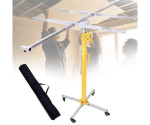 DPLXQPP Lève Plaques De Plâtre 3 en 1 Professionnel,Capacité 50kg,Hauteur Réglable 3-5m,Double Commande Manivelle/Perceuse,Structure Acier Galvanisé 3mm,Pliable pour Rangement Facile,4.5m