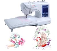 DPLXQPP Machine à Coudre Automatique Machine à Broder électrique 114 Motifs Intégrés avec Zone Broderie 4" X 9,2" Et écran Tactile LCD,écran Tactile LCD 7"