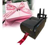 DPLXQPP Machine d'impression Ruban,Imprimante Ruban Numérique à Quatre Rangées,Machine D'estampage à Chaud pour Emballages Cadeaux,150 Mm/S,Résolution d'impression:200 Dpi,Singlerow-110V