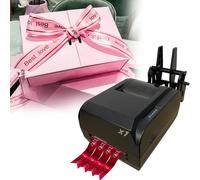 DPLXQPP Machine d'impression Ruban,Imprimante Ruban Numérique à Quatre Rangées,Machine D'estampage à Chaud pour Emballages Cadeaux,150 Mm/S,Résolution d'impression:200 Dpi,Fourrows-110V