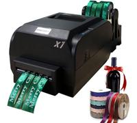 DPLXQPP Machine d'impression Ruban,Imprimante Ruban Numérique à Quatre Rangées,Machine D'estampage à Chaud pour Emballages Cadeaux,150 Mm/S,Résolution d'impression:200 Dpi,110V