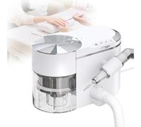 DPLXQPP Ponceuse électrique 2-en-1 avec Système D'aspiration,Machine Complète pour Manucure/Pédicure,≤68db,Moteur Durable sans Balais,Tuyau Rallonge Inclus,Parfaite pour Salon Et école D'esthétique