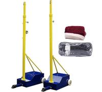DPLXQPP Poteaux Volleyball/Badminton pour Adultes Et Jeunes,Support Filet Badminton,Cadre Filet Badminton Mobile,Poteau Filet,Support en Acier avec Base Stable