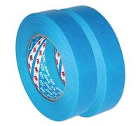 Dpm tapes - 3M 3434, Ruban de Masquage Carrosserie, Cadres, Silicones & Modélisme, Adhésif à Base d’Eau, Retrait Propre, Résistant à la Température, Bleu (25 mm x 50 m) - Lot de 2