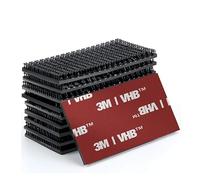 Dpm tapes - 3M Dual Lock SJ3870, Fixation Réutilisable Extraforte pour Dashcam, GoPro, Accessoires Auto, Système de Péage, Fermeture à Pression, Noir (25,4 mm x 50 mm) - 10 Rectangles